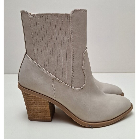 Lauren Conrad Verdana Heeled Zip Ankle Boots - Ivory - Women's Size 6 - NEW! - Picture 2 of 9